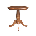 International Concepts 30" Round Top Pedestal Table with 2 Emily Counter Height Stools - 3 Piece Set Thumbnail - 1