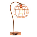 Lalia Home Arched Metal Cage Table Lamp, Rose Gold Thumbnail - 1