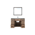 Lexora Ziva 48 in W x 22 in D Rustic Barnwood Bath Vanity, Cultured Marble Top, Faucet Set and 34 in Mirror Thumbnail - 1