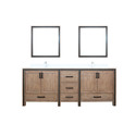 Lexora Ziva 84 in W x 22 in D Rustic Barnwood Double Bath Vanity and Cultured Marble Top Thumbnail - 1
