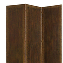 Benjara Metal 3 Panel Screen with Textured Nub Head Accent Borders, Brown Thumbnail - 1