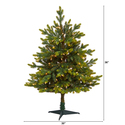 Nearly Natural 3ft. North Carolina Fir Artificial Christmas Tree with 150 Clear Lights and 563 Bendable Branches - Thumbnail 8
