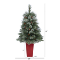 44in French Alps Mountain Pine Artificial Christmas Tree - Thumbnail 5