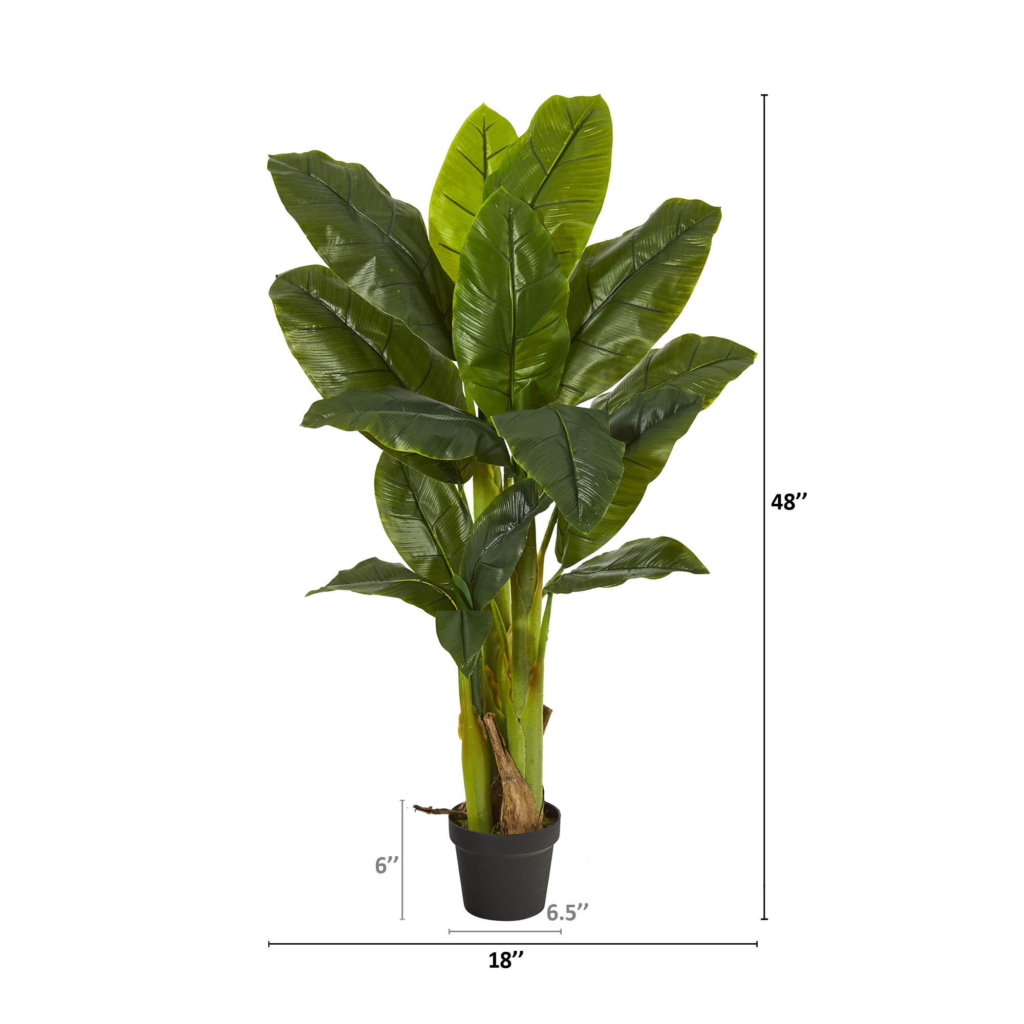 Nearly Natural 4ft. Triple Stalk Banana Tree (Real Touch) Thumbnail - 1