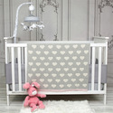 Parkland Collection Heartcloud Transitional Light Gray KNITTED 32" X 40" Baby Blanket Thumbnail - 1
