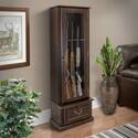 American Furniture Classics 8 Gun Cabinet with Locking Tempered Glass Door and Locking Drop Down Door Thumbnail - 1
