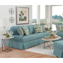 American Furniture Classics Model 8-010-S275A Coastal Aqua Series Sofa with Four Accent Pillows Thumbnail - 1