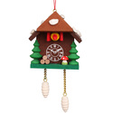 Authentic German Cuckoo Clock Handmade in Natural Wood Finish Thumbnail - 1