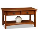 Two Drawer Coffee Table Made with Solid Wood by Leick Home Thumbnail - 1