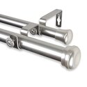 Rosen 1 inch Double Curtain Rod 28-48 Inch - Satin Nickel Thumbnail - 1