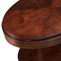 Leick Home 10109-CH Oval Small Coffee Table with Shelf, Chocolate Cherry Thumbnail - 1
