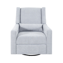 Linen Gray Power Recliner Swivel Glider Sofa Chair Thumbnail - 1