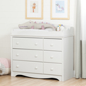 South Shore Changing Table & Dresser - Removable Changing Station, 6 Drawers Thumbnail - 1