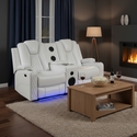 Movie Theater Loveseat Recliner with LED Lights, Speakers, cup holders and USB charging from Naomi Home Thumbnail - 1