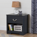 South Shore Coastal Nightstand with Drawer - End Table Thumbnail - 1