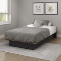 HomeStock Boldly Bohemian Sturdy 39" Twin Platform Bed, Grey Oak, Bedroom Beds, Murphy Bed, Adjustable Bed - 74.75"L x 40"W x 8.25"H Thumbnail - 1