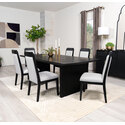 Coaster Brookmead 7-piece Extension Leaf Dining Table Set Black Thumbnail - 1