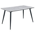 Coaster Dennison Rectangular 55-inch Ceramic Top Dining Table Grey Thumbnail - 1