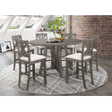 Coaster Athens 7-piece Counter Height Dining Set Barn Grey Thumbnail - 1