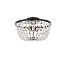 Elegant Lighting Cora 13 inch flush mount in black Thumbnail - 1