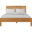 Oak Wooden Platform Bed Queen Size Solid Pine Construction - Camden Isle Thumbnail - 1