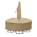 Round Table & Chair Cover for 48"-54" table with 4-6 High Back Chairs; 30" height; includes umbrella hole Thumbnail - 1