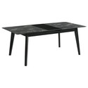 Coaster Crestmont 78-inch Extension Dining Table Black Faux Marble Thumbnail - 1