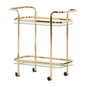 South Shore Gold Bar Cart - Maliza Glam Serving Trolley Thumbnail - 1