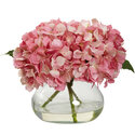Nearly Natural Blooming Hydrangea with Vase Thumbnail - 1