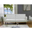 Naomi Home Jolene Convertible Tufted Split Back Futon Sofa Thumbnail - 1