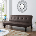 Naomi Home Button Tufted Futon Sofa Bed for Living Room Thumbnail - 1