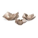 Imax Wavy Trays - Decorative Metal Bowls - Set of 3 Thumbnail - 1