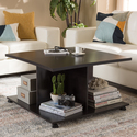 Baxton Studio Cladine Modern and Contemporary Wenge Brown Finished Coffee Table Thumbnail - 1