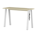 South Shore Bleached Oak & White Computer Desk - Modern Style Thumbnail - 1