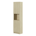 South Shore Narrow Bookcase - Bleached Oak & Liora Design Thumbnail - 1
