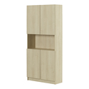 South Shore 4-Door Storage Cabinet | Modern Kitchen Pantry & Dining Room Storage Thumbnail - 1