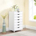 Naomi Home Debbie 7-Drawer Office Storage File Cabinet on Wheels Thumbnail - 1
