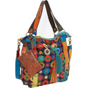 Amerileather Colorful Leather Tote Bag - Lloyd Multi-Colored Tote Thumbnail - 1