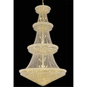 48-Light Gold Chandelier Clear Royal Cut Crystal Lighting Fixtures Thumbnail - 1