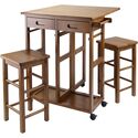 Winsome Wood Space Saver with 2 Stools, Square - Thumbnail 3