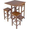 Winsome Wood Space Saver with 2 Stools, Square - Thumbnail 4