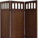 Dark Wood Walnut Room Divider 3-Panel Folding Screen - Winsome Wood - Thumbnail 2