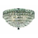 Chrome Flush Mount Clear Crystal Lighting Fixture 4-Light Chrome Thumbnail - 1