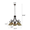 Chloe Lighting Chloe Lighting Empress Dragonfly Tiffany-Style Dark Bronze 5 Light Large Chandelier 27" Wide - Thumbnail 7