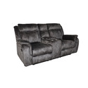 New Classic Furniture Park City 2 Piece Motion Upholstery Set-Dual Reclining Sofa And Console Loveseat, Gray Thumbnail - 1
