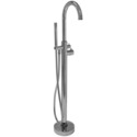 Freestanding Tub Fillers with Gooseneck Spout and Wand Shower - Barclay Products Thumbnail - 1