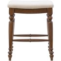 25 Backless Counter Stool Walnut Linen Finish 300 LBS Capacity - Linon - Thumbnail 2