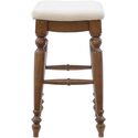 25 Backless Counter Stool Walnut Linen Finish 300 LBS Capacity - Linon - Thumbnail 5