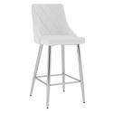 inspire Set of 2 Contemporary Counter Stools in White Thumbnail - 1