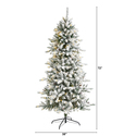 Nearly Natural 6ft. Flocked Livingston Fir Artificial Christmas Tree with Pine Cones and 300 Clear Warm LED Lights - Thumbnail 2